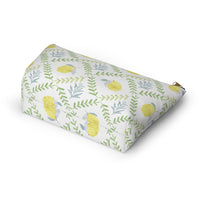 Lemon Tile Accessory Pouch w T-bottom in Green
